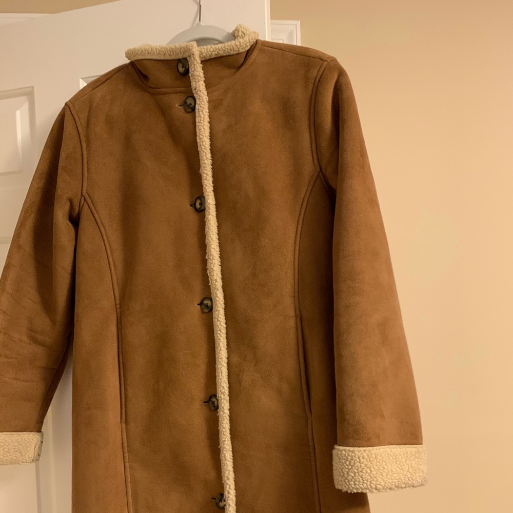LL Bean Faux Suede Coat